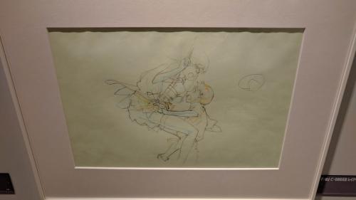 Boceto Mari paracaídas chocando con Shinji